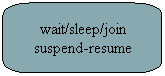 Rounded Rectangular Callout: wait/sleep/join
suspend-resume
