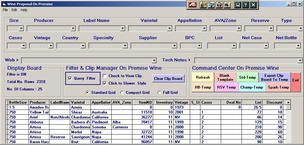 loading DB and 1st page of winproposal